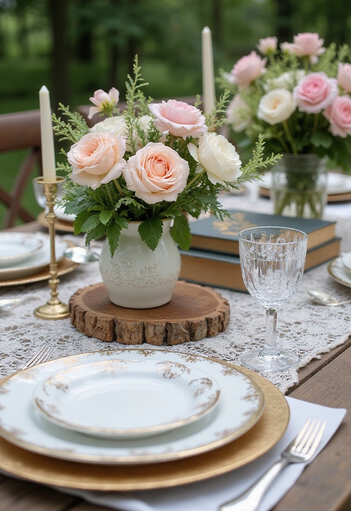 15 Stunning Summer Tablescapes That'll Make Your Guests Say 'Wow!' - 7. Vintage Glam