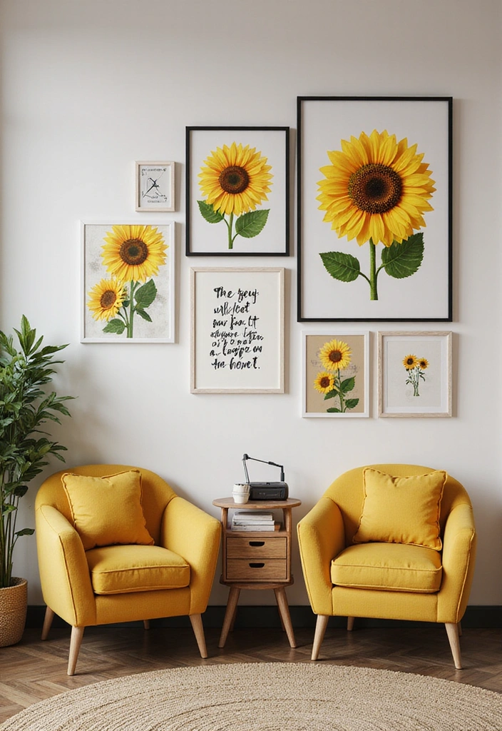 15 Stunning Sunflower Wall Art Ideas That Will Brighten Your Home Instantly! - 14. Sunflower Themed Quotes
