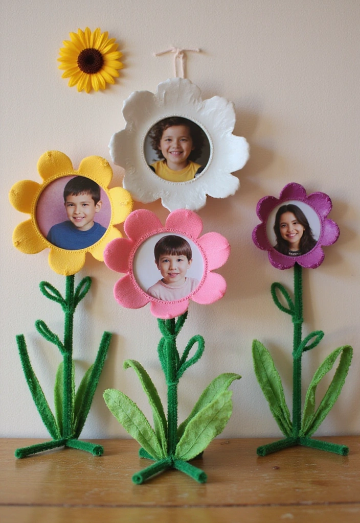 18 Fun Pipe Cleaner Flower Activities That Will Keep Your Kids Busy for Hours! - 11. Pipe Cleaner Flower Frames