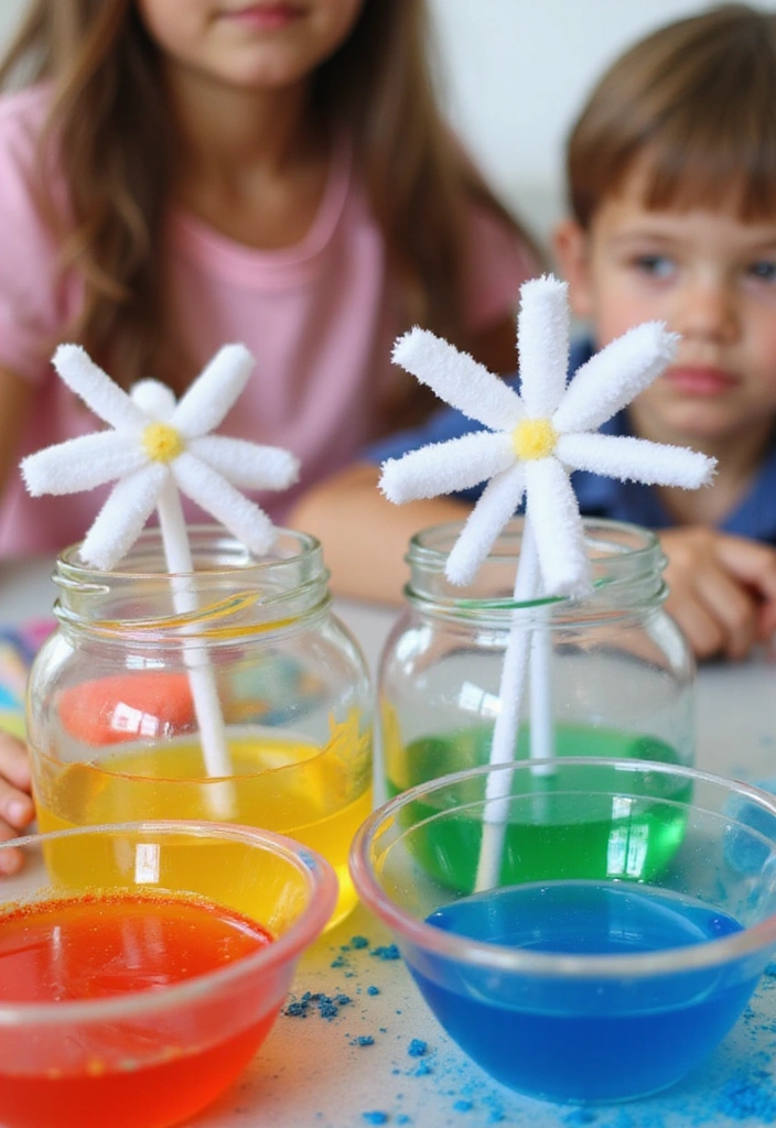 18 Fun Pipe Cleaner Flower Activities That Will Keep Your Kids Busy for Hours! - 18. Pipe Cleaner Flower Science Experiment