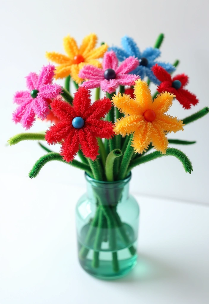 18 Fun Pipe Cleaner Flower Activities That Will Keep Your Kids Busy for Hours! - 4. Unique Flower Arrangements
