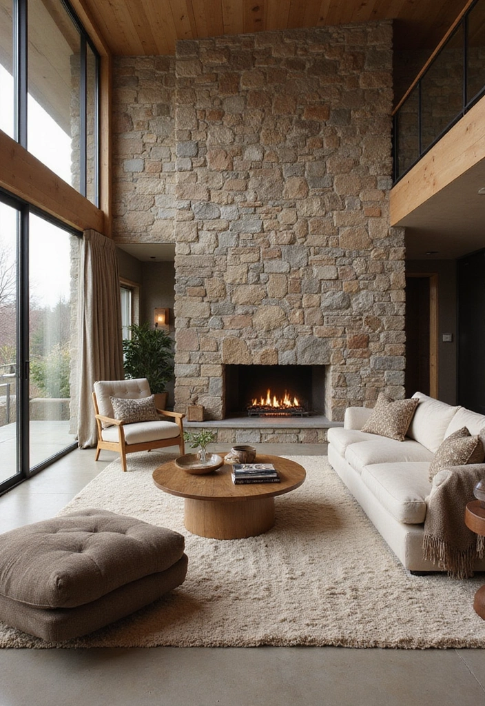 20 Stunning Textured Wall Ideas That Will Transform Your Space (You Won't Believe #8!) - 13. Stone Accents