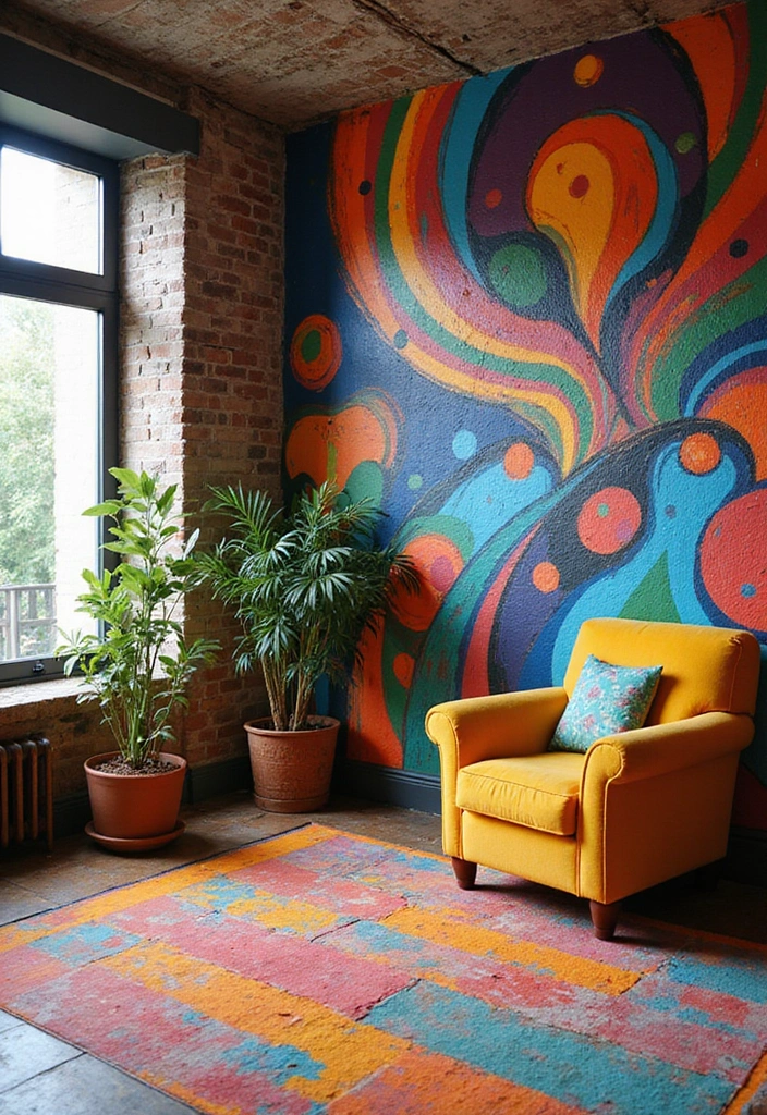 20 Stunning Textured Wall Ideas That Will Transform Your Space (You Won't Believe #8!) - 14. Artistic Murals