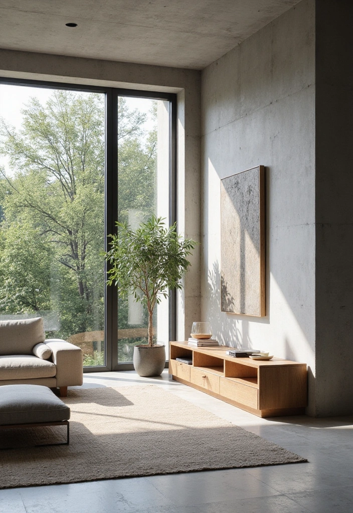 20 Stunning Textured Wall Ideas That Will Transform Your Space (You Won't Believe #8!) - 5. Smooth Concrete Finish