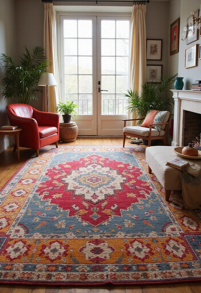 50 Living Room Ideas That Will Transform Your Space (Wait Until You See #27!) - 19. Colorful Rugs
