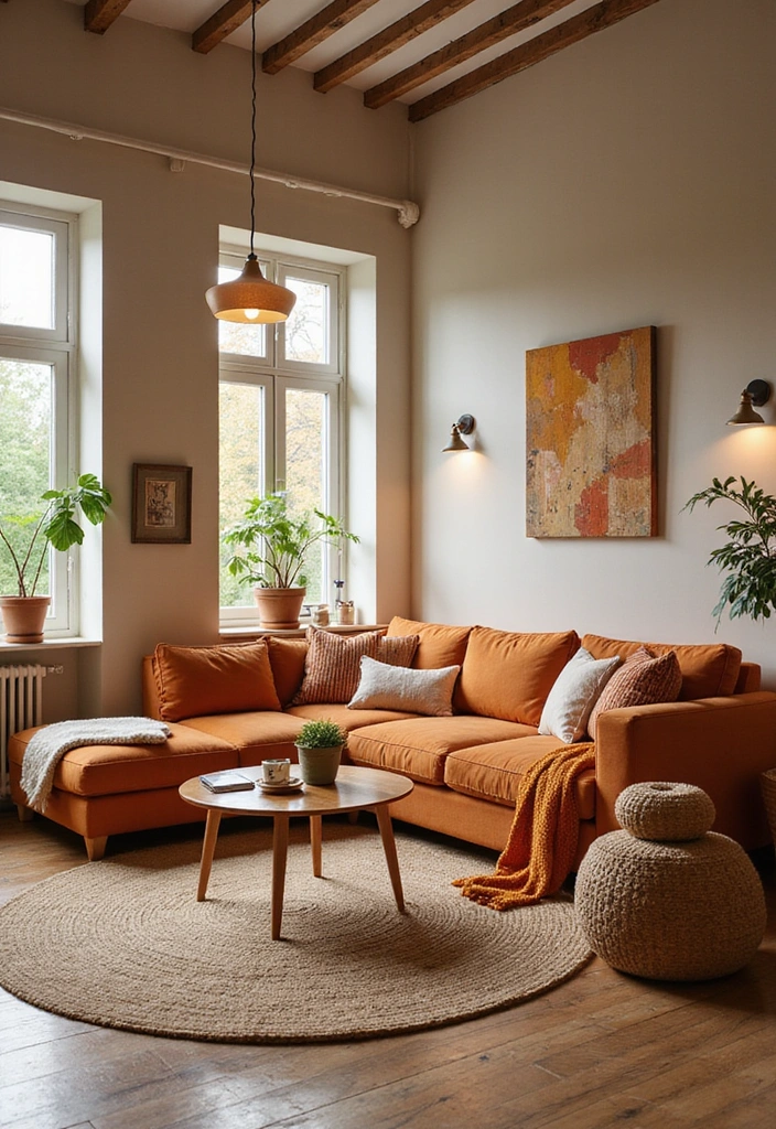 50 Living Room Ideas That Will Transform Your Space (Wait Until You See #27!) - 21. Warm Color Accents