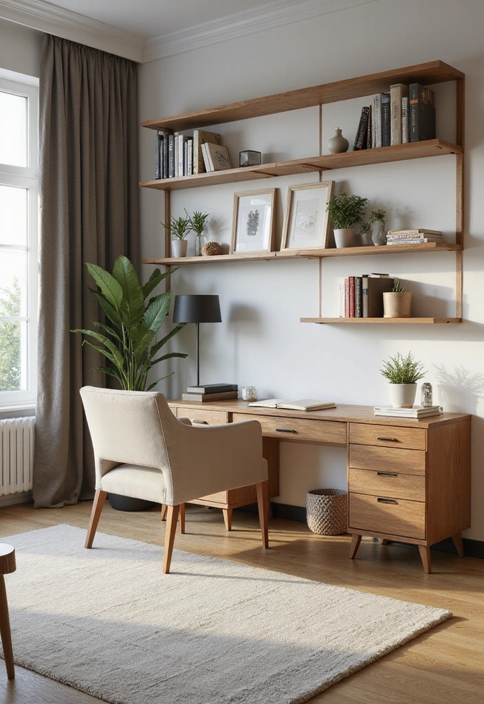 50 Living Room Ideas That Will Transform Your Space (Wait Until You See #27!) - 24. Home Office Integration
