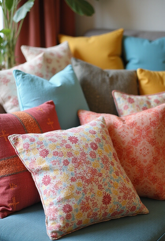 50 Living Room Ideas That Will Transform Your Space (Wait Until You See #27!) - 25. Colorful Throw Pillows