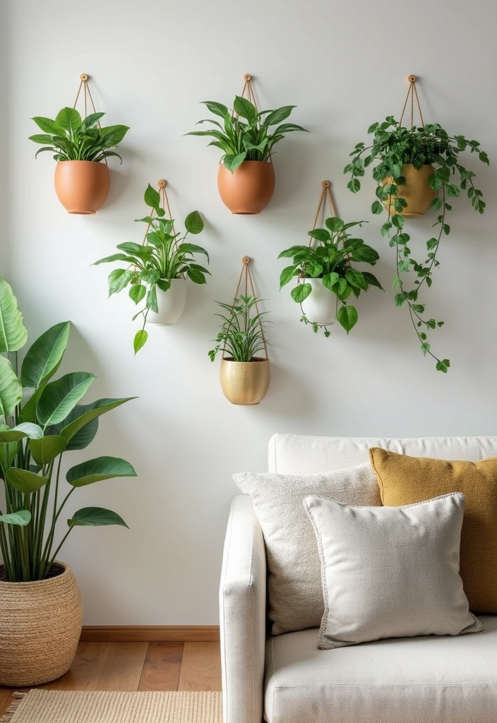 50 Living Room Ideas That Will Transform Your Space (Wait Until You See #27!) - 29. Wall-mounted Plants