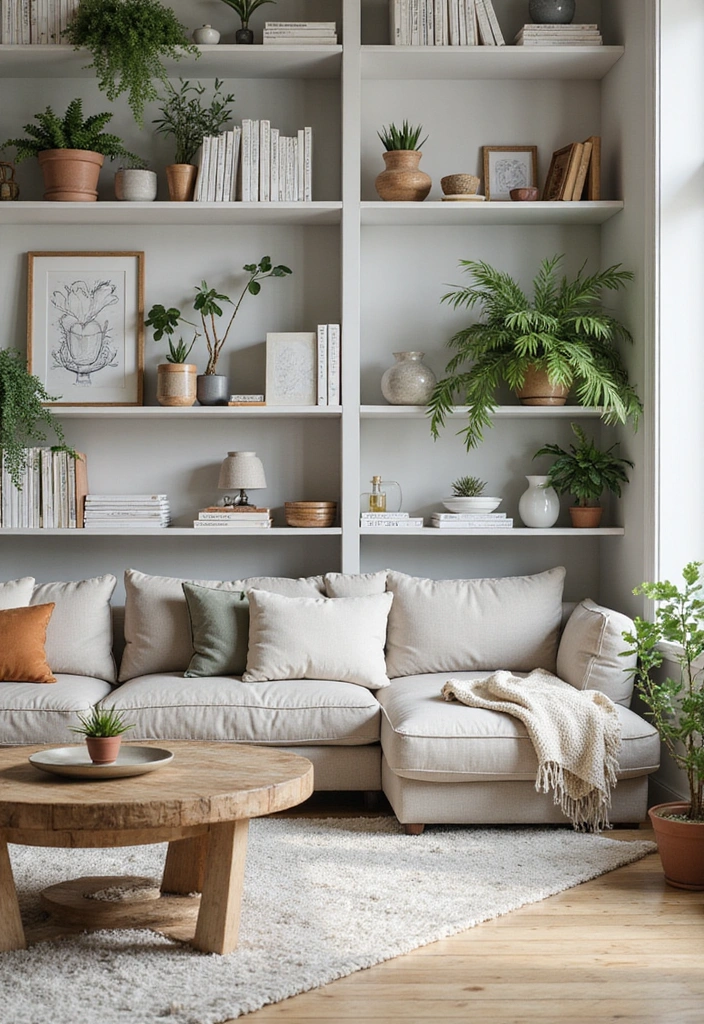 50 Living Room Ideas That Will Transform Your Space (Wait Until You See #27!) - 3. Open Shelving