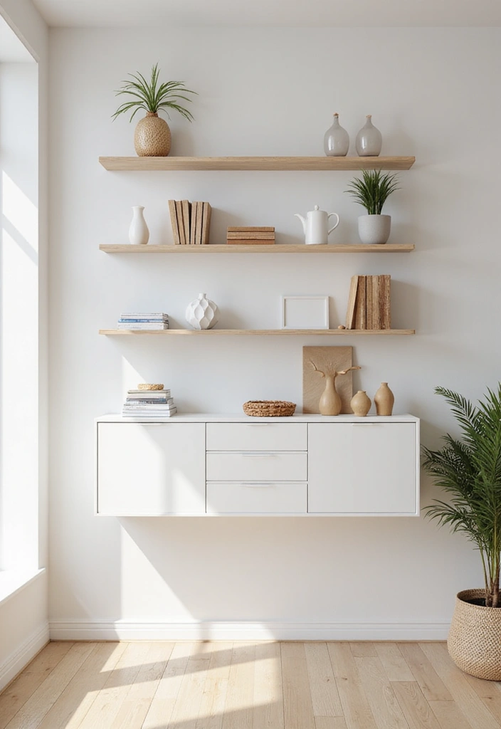 50 Living Room Ideas That Will Transform Your Space (Wait Until You See #27!) - 30. Minimalistic Shelving