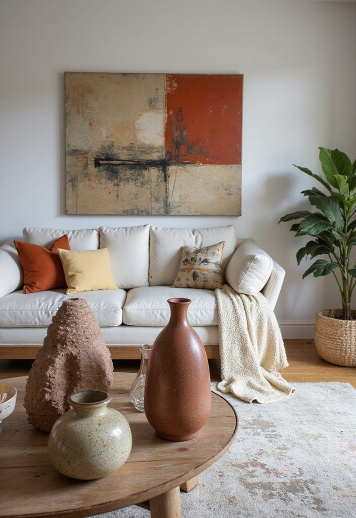 50 Living Room Ideas That Will Transform Your Space (Wait Until You See #27!) - 38. Artistic Decor Items