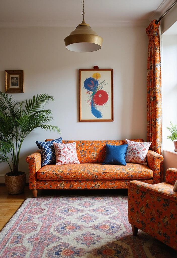 50 Living Room Ideas That Will Transform Your Space (Wait Until You See #27!) - 42. Playful Patterns