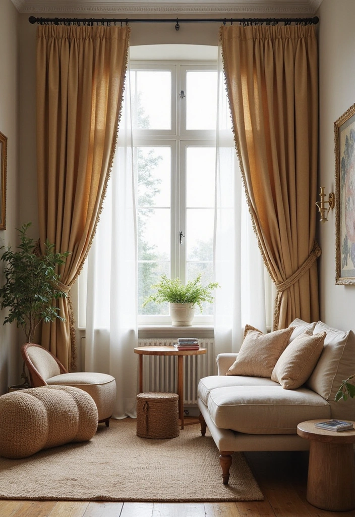50 Living Room Ideas That Will Transform Your Space (Wait Until You See #27!) - 43. Elegant Drapery