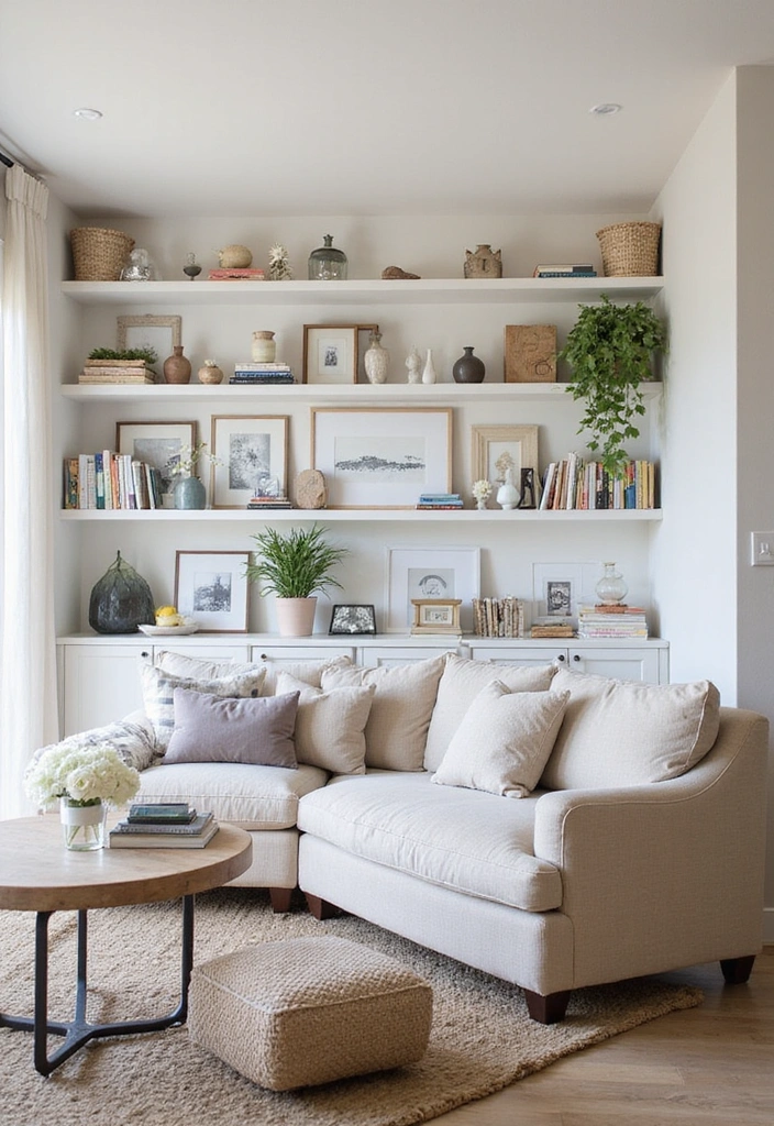 50 Living Room Ideas That Will Transform Your Space (Wait Until You See #27!) - 46. Creative Shelving Solutions