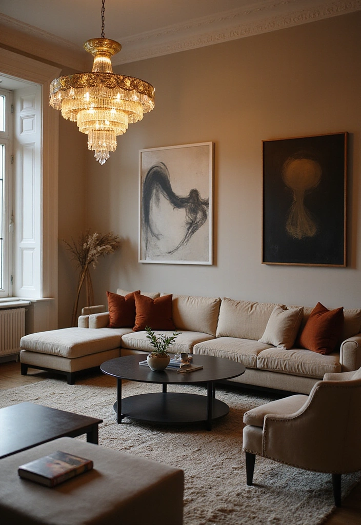 50 Living Room Ideas That Will Transform Your Space (Wait Until You See #27!) - 50. Statement Lighting Fixtures