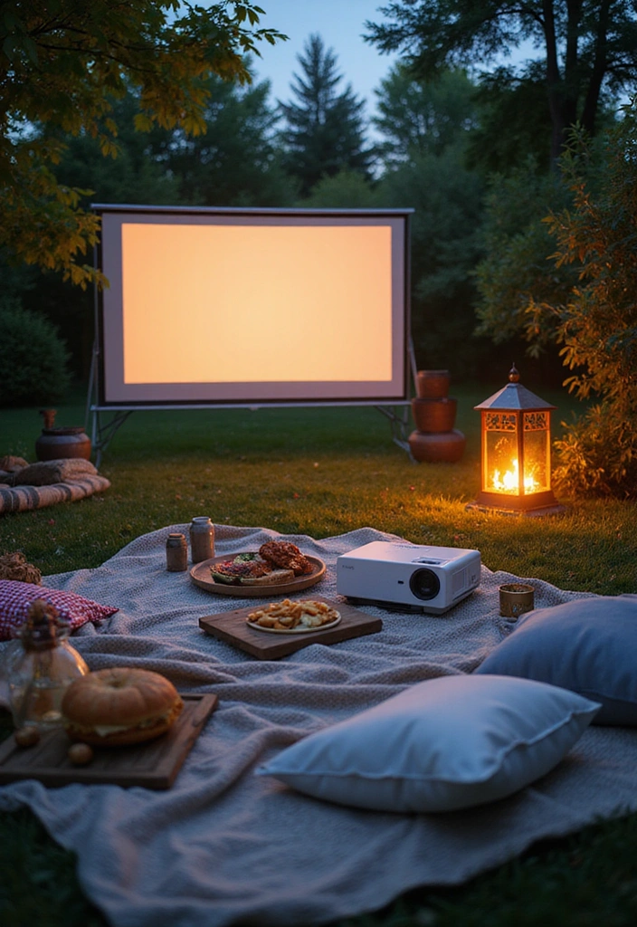 8 Unique Themed Garden Party Ideas That Will Make This Summer Unforgettable! - 7. Movie Night Under the Stars
