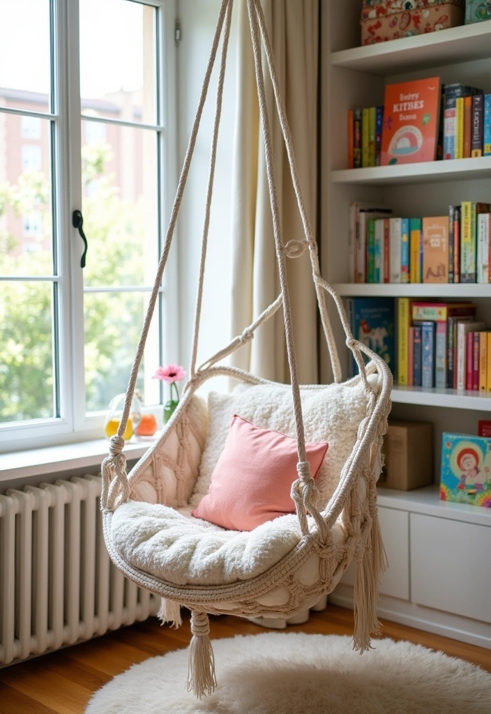 10 Adorable Home Decor Swings for Kids That'll Transform Their Playroom into a Wonderland! - 1. Cozy Macrame Swing