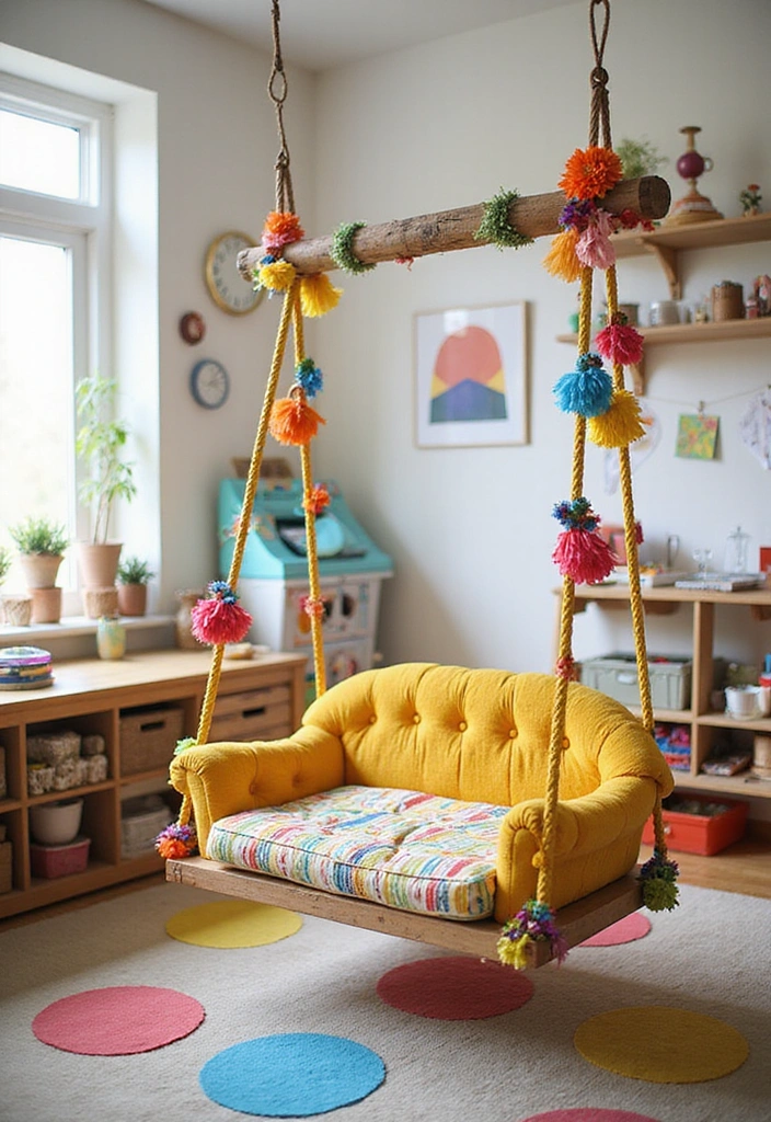 10 Adorable Home Decor Swings for Kids That'll Transform Their Playroom into a Wonderland! - 7. DIY Swing with Personal Touch