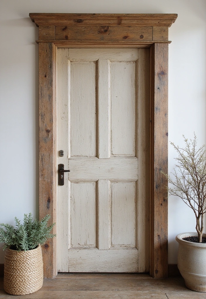 10 DIY Door Frame Hacks That Will Elevate Your Home's Style (Even #3 Is Easy!) - 4. Rustic Reclaimed Wood