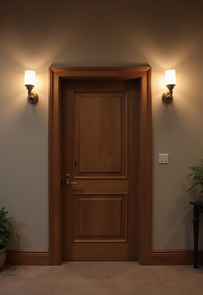 10 DIY Door Frame Hacks That Will Elevate Your Home's Style (Even #3 Is Easy!) - 9. Utilize Lighting