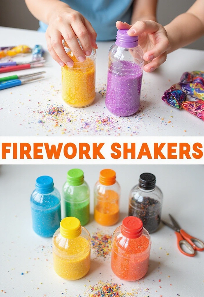 10 Fun July 4 Kids Decor Crafts That Will Spark Their Creativity! - 1. DIY Firework Shakers