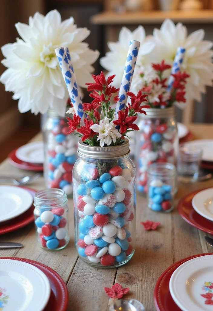 10 Fun July 4 Kids Decor Crafts That Will Spark Their Creativity! - 10. Festive Table Centerpieces