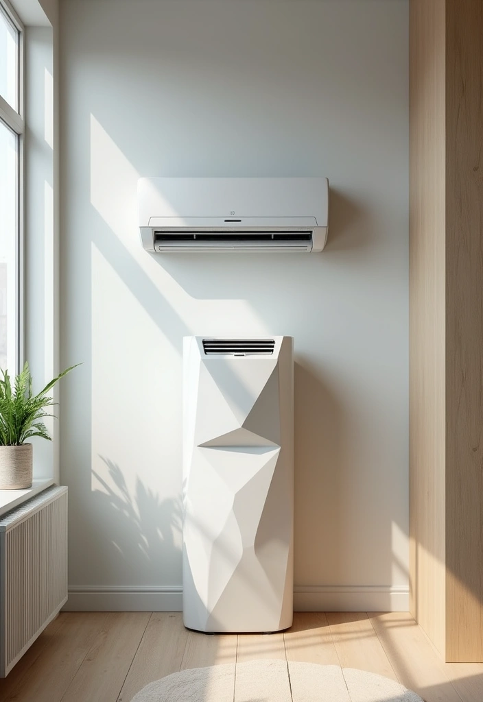 10 Stunning Air Conditioner Designs That Will Elevate Your Home Decor Game! - 10. The Geometric Delight