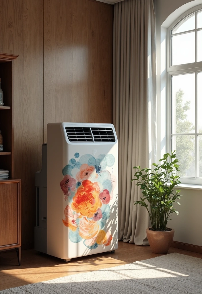 10 Stunning Air Conditioner Designs That Will Elevate Your Home Decor Game! - 3. The Art Piece