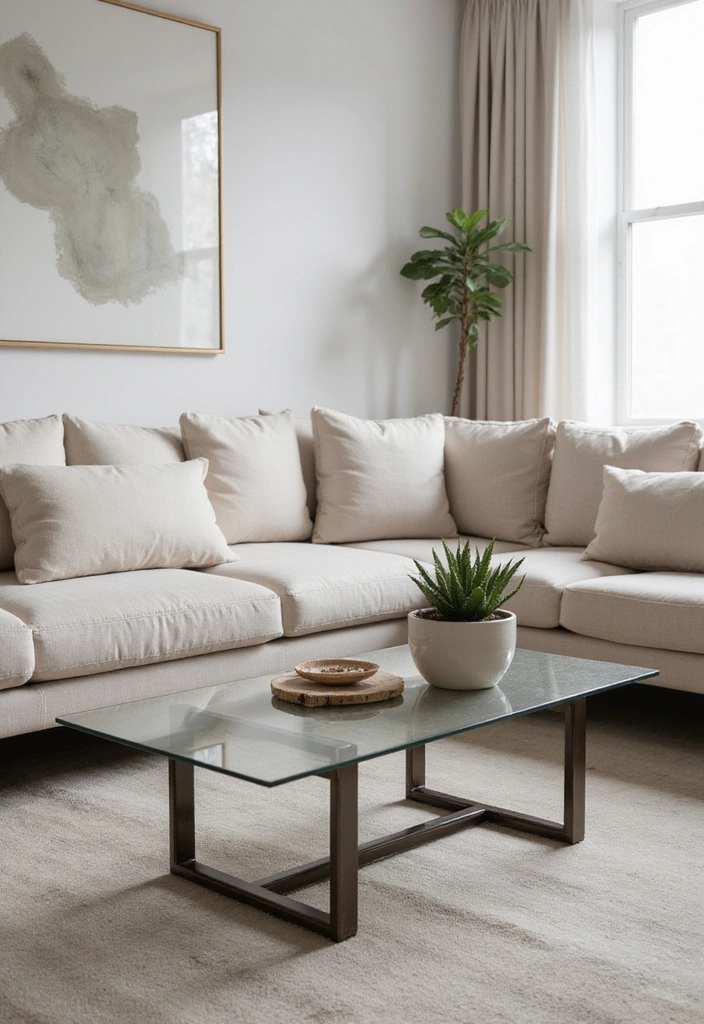 10 Stunning Glass Table Designs That Will Elevate Your Living Room (You Won’t Believe #4!) - 1. Minimalist Elegance