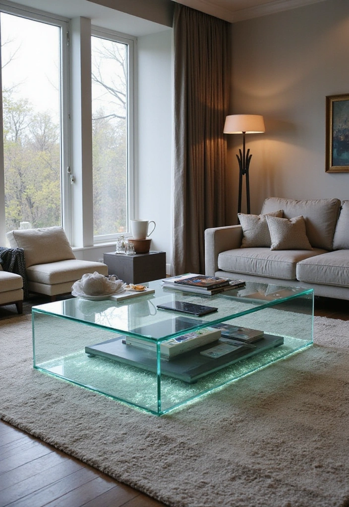 10 Stunning Glass Table Designs That Will Elevate Your Living Room (You Won’t Believe #4!) - 10. Smart Technology Integration