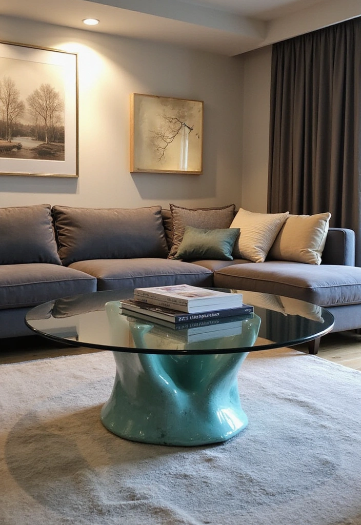 10 Stunning Glass Table Designs That Will Elevate Your Living Room (You Won’t Believe #4!) - 4. Sculptural Statements