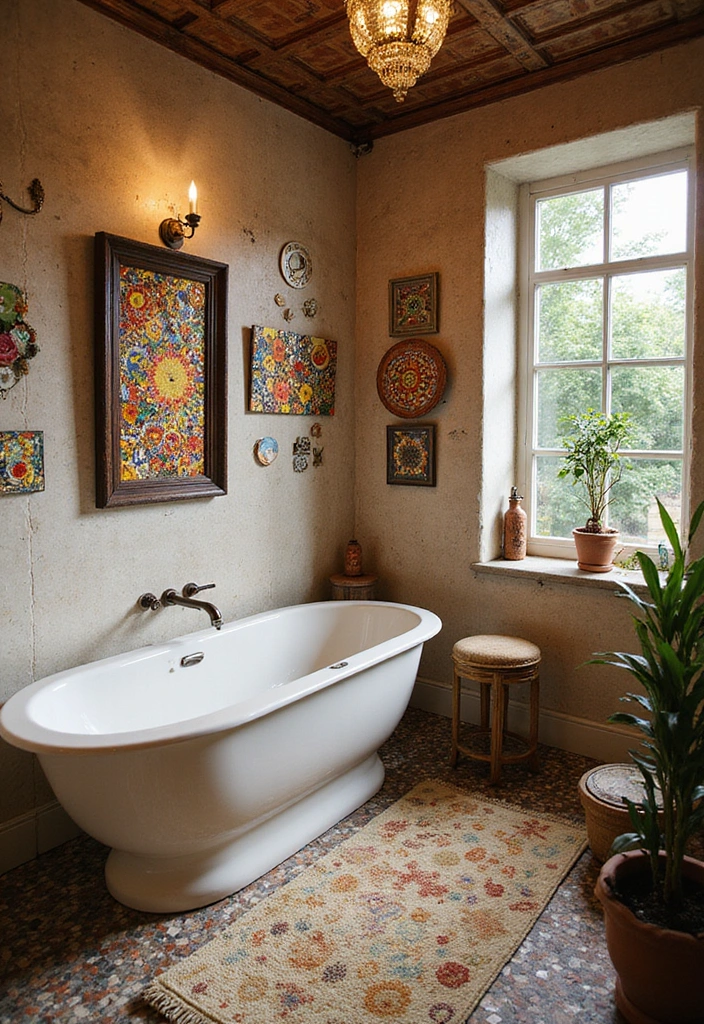 10 Stunning Mosaic Bathroom Ideas That Will Transform Your Space (You Won't Believe #5!) - 7. Mosaic Artwork Displays