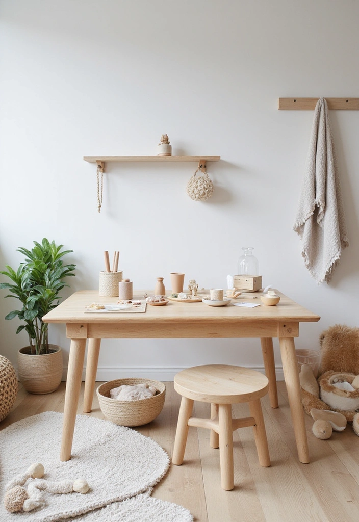 10 Versatile Play Tables for Kids That Double as Storage (You'll Love #3!) - 8. Minimalist Scandinavian Play Table