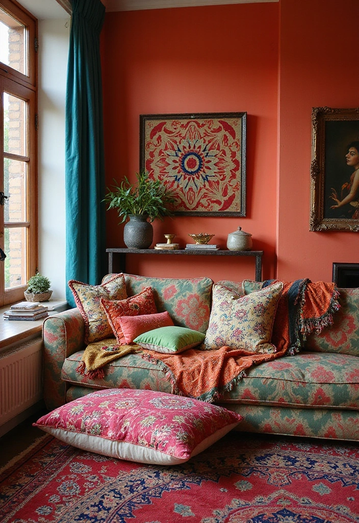 10 Vibrant Indian Decor Ideas That Will Add Spice to Your Home (You Can’t Miss #7!) - 1. Bold Color Palettes