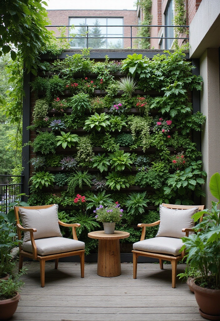 12 Eye-Catching Balcony Patterns That'll Make You Want to Spend All Day Outside! - 2. Vertical Garden Delight