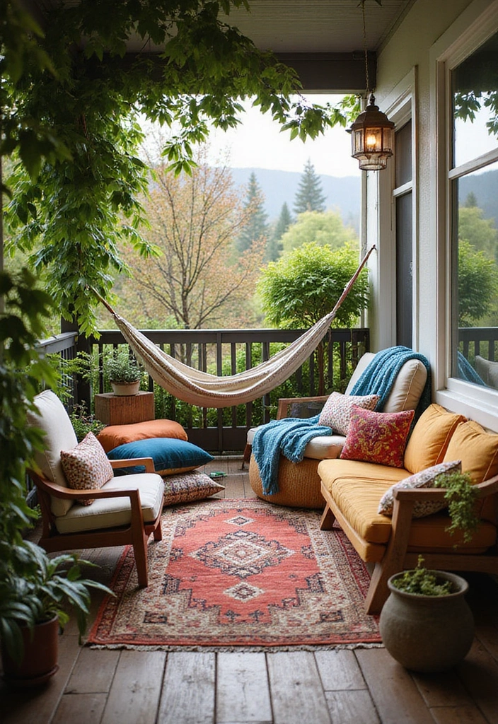 12 Eye-Catching Balcony Patterns That'll Make You Want to Spend All Day Outside! - 3. Cozy Textiles