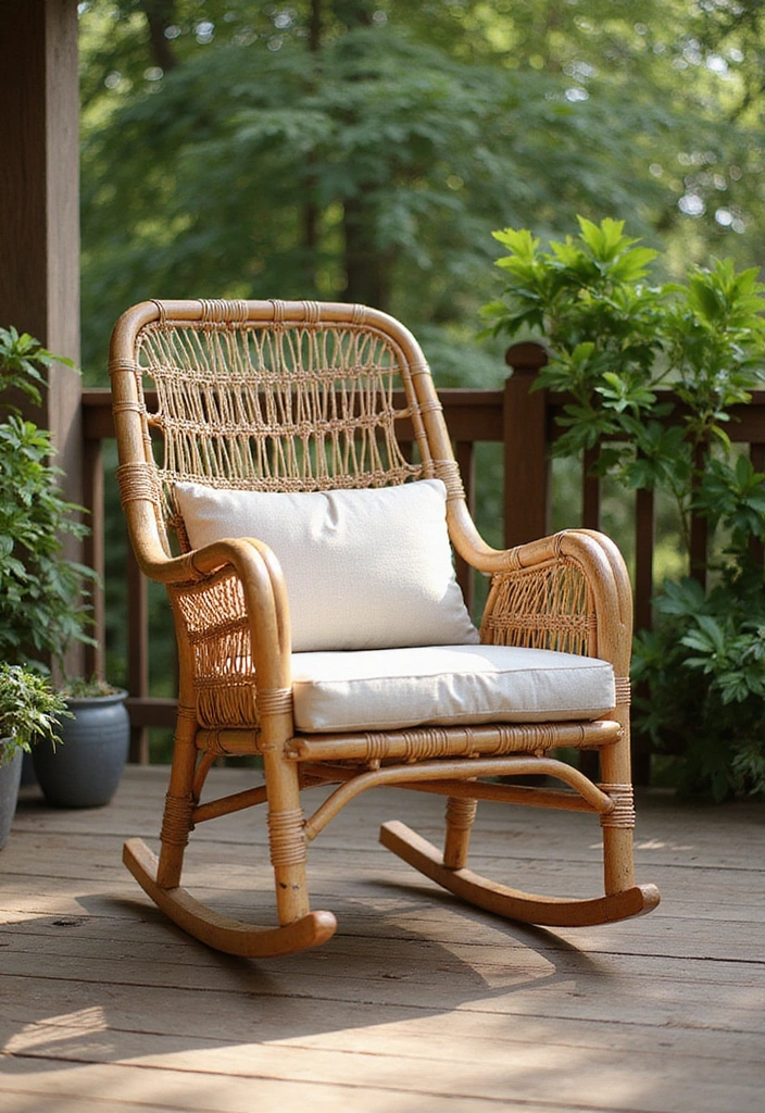 12 Fancy Garden Chairs That Will Transform Your Outdoor Space Into a Chic Retreat! - 1. The Elegant Rattan Rocker