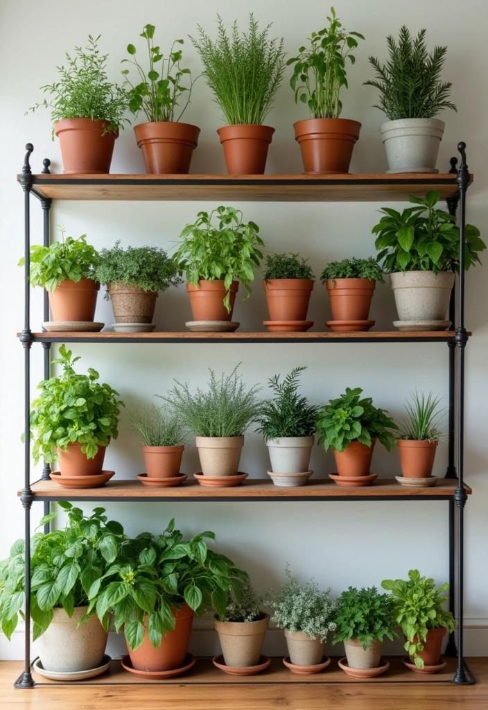 12 Indoor Herb Garden Ideas That Will Spice Up Your Cooking (Wait Until You See #4!) - 10. Kitchen Garden Shelf