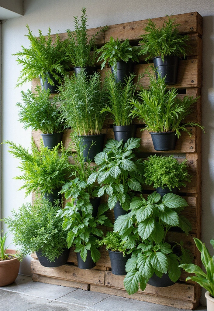 12 Indoor Herb Garden Ideas That Will Spice Up Your Cooking (Wait Until You See #4!) - 4. Vertical Garden Wall