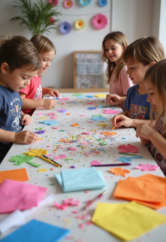 12 Interactive Kids Party Decor Ideas That'll Keep Little Hands Busy! - 1. DIY Craft Station
