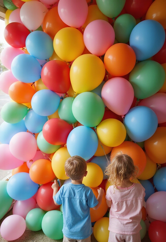 12 Interactive Kids Party Decor Ideas That'll Keep Little Hands Busy! - 2. Interactive Balloon Wall