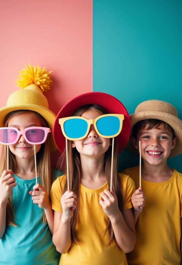 12 Interactive Kids Party Decor Ideas That'll Keep Little Hands Busy! - 4. DIY Photo Booth