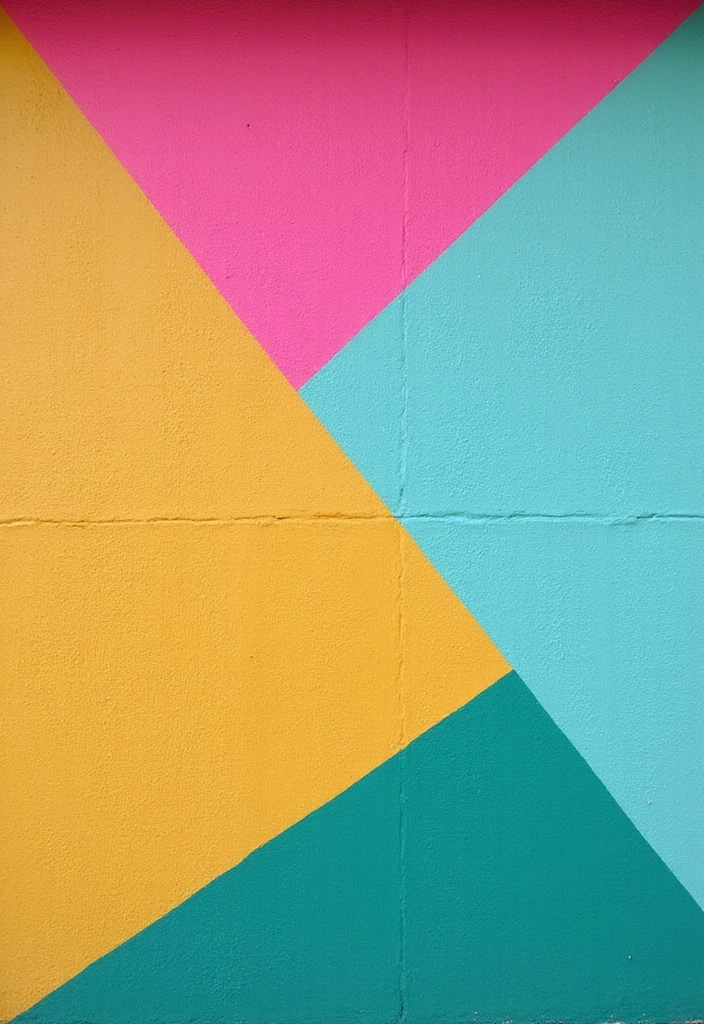 12 Stunning Geometric Wall Color Patterns That Will Transform Your Space (You Won't Believe #5!) - 1. Bold Triangles in Bright Hues