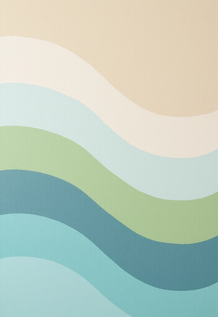12 Stunning Geometric Wall Color Patterns That Will Transform Your Space (You Won't Believe #5!) - 5. Whimsical Waves for a Soft Touch