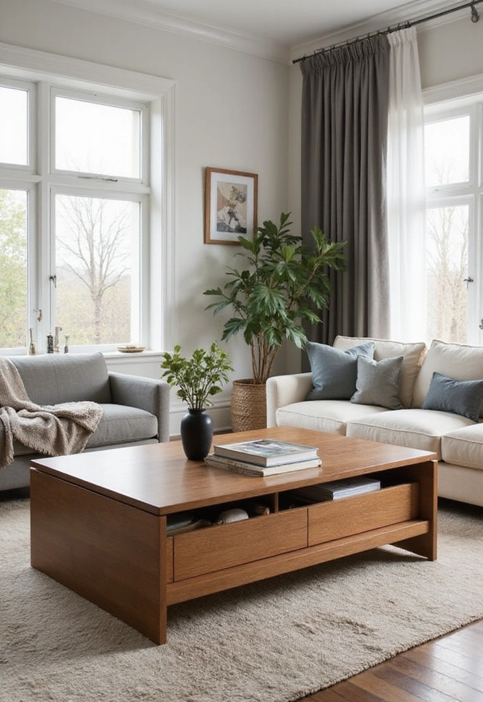 12 Stunning Living Room Storage Ideas That'll Transform Your Space Instantly! - 4. Multi-Functional Furniture