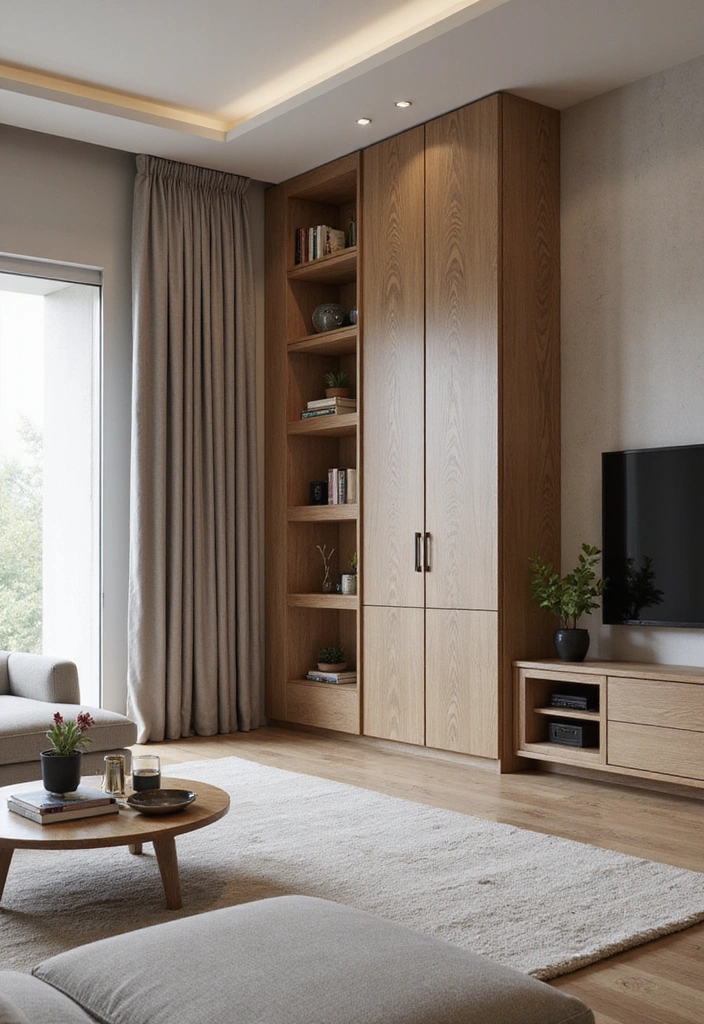 12 Stunning Living Room Storage Ideas That'll Transform Your Space Instantly! - 9. Hidden Wall Storage