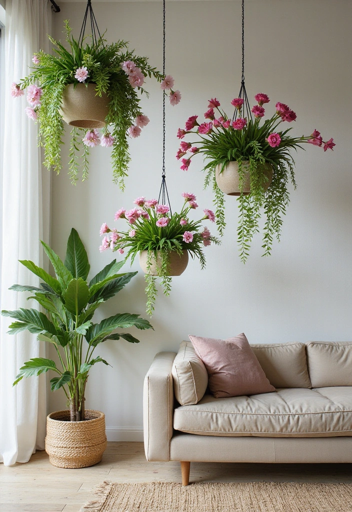 12 Stunning Vase Decor Ideas That’ll Transform Your Home into a Floral Wonderland! - 10. Lush Hanging Planters