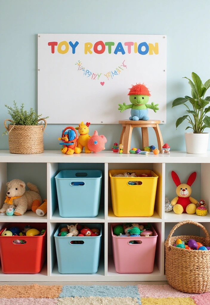 13 Genius Play Space Organization Hacks That'll Keep the Chaos at Bay! - 7. Toy Rotation System