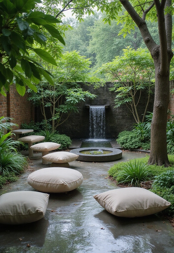 13 Innovative Monsoon Garden Layouts That Maximize Space and Style (Find Your Favorite!) - 10. The Monsoon Meditation Zone
